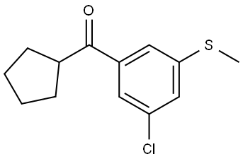 (3-chloro-5-(methylthio)phenyl)(cyclopentyl)methanone 结构式