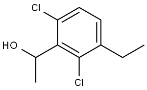 1-(2,6-dichloro-3-ethylphenyl)ethanol 结构式