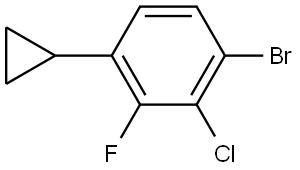 1-Bromo-2-chloro-4-cyclopropyl-3-fluorobenzene 结构式