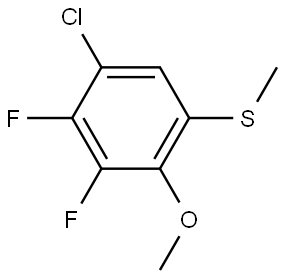 (5-chloro-3,4-difluoro-2-methoxyphenyl)(methyl)sulfane 结构式