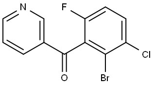 (2-bromo-3-chloro-6-fluorophenyl)(pyridin-3-yl)methanone 结构式