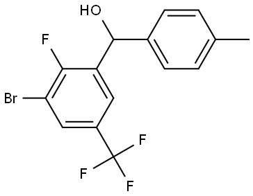 (3-bromo-2-fluoro-5-(trifluoromethyl)phenyl)(p-tolyl)methanol 结构式