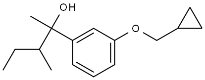 2-(3-(cyclopropylmethoxy)phenyl)-3-methylpentan-2-ol 结构式