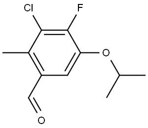 3-chloro-4-fluoro-5-isopropoxy-2-methylbenzaldehyde 结构式