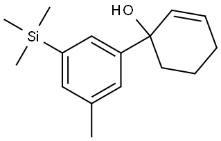 3'-methyl-5'-(trimethylsilyl)-1,2,3,4-tetrahydro-[1,1'-biphenyl]-1-ol 结构式