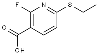 6-(ethylthio)-2-fluoronicotinic acid 结构式