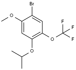 1-bromo-4-isopropoxy-2-methoxy-5-(trifluoromethoxy)benzene 结构式