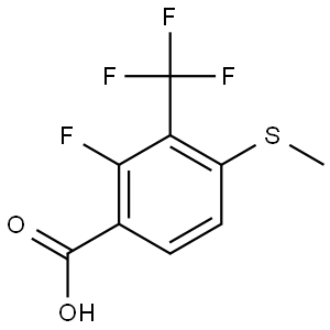 2-fluoro-4-(methylthio)-3-(trifluoromethyl)benzoic acid 结构式