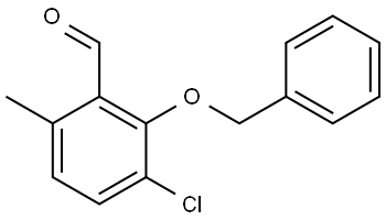 2-(benzyloxy)-3-chloro-6-methylbenzaldehyde 结构式
