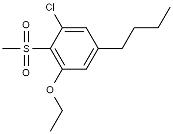 5-butyl-1-chloro-3-ethoxy-2-(methylsulfonyl)benzene 结构式