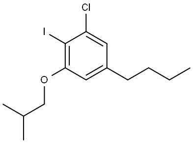 5-butyl-1-chloro-2-iodo-3-isobutoxybenzene 结构式