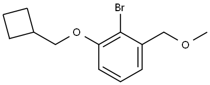 2-bromo-1-(cyclobutylmethoxy)-3-(methoxymethyl)benzene 结构式