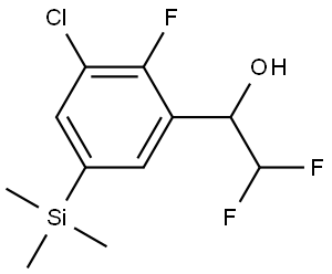 1-(3-chloro-2-fluoro-5-(trimethylsilyl)phenyl)-2,2-difluoroethanol 结构式