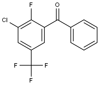 (3-chloro-2-fluoro-5-(trifluoromethyl)phenyl)(phenyl)methanone 结构式