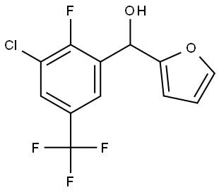 (3-chloro-2-fluoro-5-(trifluoromethyl)phenyl)(furan-2-yl)methanol 结构式