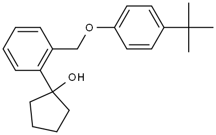 1-(2-((4-(tert-butyl)phenoxy)methyl)phenyl)cyclopentanol 结构式