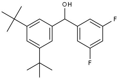 (3,5-di-tert-butylphenyl)(3,5-difluorophenyl)methanol 结构式