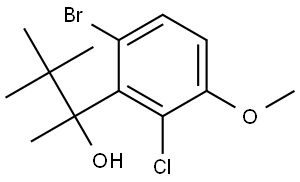 2-(6-bromo-2-chloro-3-methoxyphenyl)-3,3-dimethylbutan-2-ol 结构式