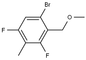 1-bromo-3,5-difluoro-2-(methoxymethyl)-4-methylbenzene 结构式