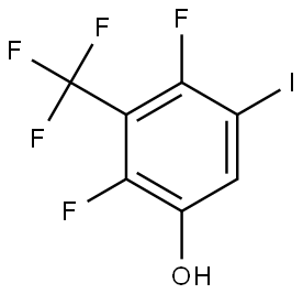 2,4-difluoro-5-iodo-3-(trifluoromethyl)phenol 结构式