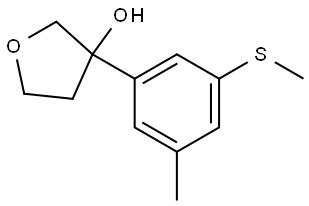 3-(3-methyl-5-(methylthio)phenyl)tetrahydrofuran-3-ol 结构式