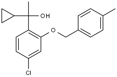 1-(4-chloro-2-((4-methylbenzyl)oxy)phenyl)-1-cyclopropylethanol 结构式