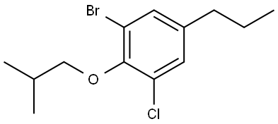 1-bromo-3-chloro-2-isobutoxy-5-propylbenzene 结构式