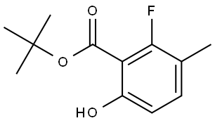 tert-butyl 2-fluoro-6-hydroxy-3-methylbenzoate 结构式