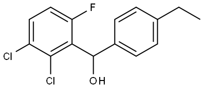 (2,3-dichloro-6-fluorophenyl)(4-ethylphenyl)methanol 结构式