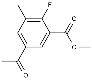 methyl 5-acetyl-2-fluoro-3-methylbenzoate 结构式