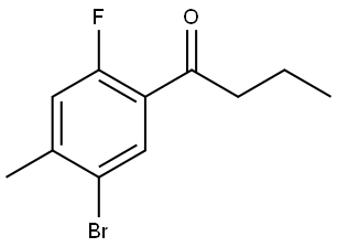 1-(5-bromo-2-fluoro-4-methylphenyl)butan-1-one 结构式