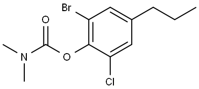 2-bromo-6-chloro-4-propylphenyl dimethylcarbamate 结构式