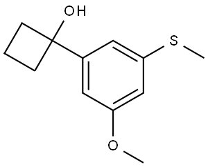 1-(3-methoxy-5-(methylthio)phenyl)cyclobutanol 结构式