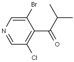 1-(3-bromo-5-chloropyridin-4-yl)-2-methylpropan-1-one 结构式