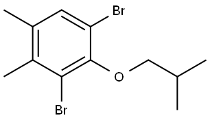 1,3-dibromo-2-isobutoxy-4,5-dimethylbenzene 结构式