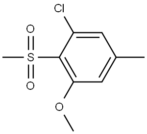 1-chloro-3-methoxy-5-methyl-2-(methylsulfonyl)benzene 结构式