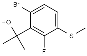 2-(6-bromo-2-fluoro-3-(methylthio)phenyl)propan-2-ol 结构式