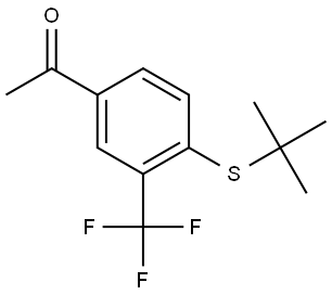 1-(4-(tert-butylthio)-3-(trifluoromethyl)phenyl)ethanone 结构式