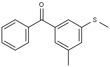 (3-methyl-5-(methylthio)phenyl)(phenyl)methanone 结构式