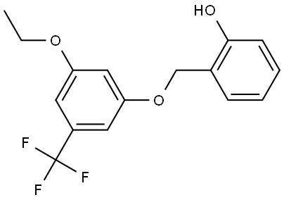 2-((3-ethoxy-5-(trifluoromethyl)phenoxy)methyl)phenol 结构式