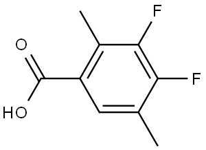 3,4-difluoro-2,5-dimethylbenzoic acid 结构式