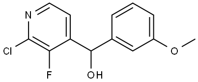 (2-chloro-3-fluoropyridin-4-yl)(3-methoxyphenyl)methanol 结构式