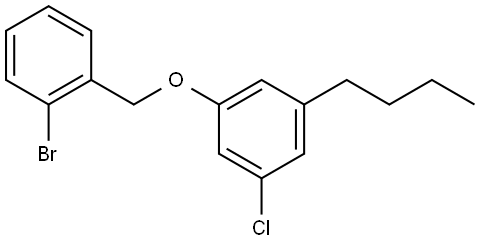 1-((2-bromobenzyl)oxy)-3-butyl-5-chlorobenzene 结构式