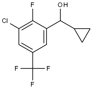 (3-chloro-2-fluoro-5-(trifluoromethyl)phenyl)(cyclopropyl)methanol 结构式