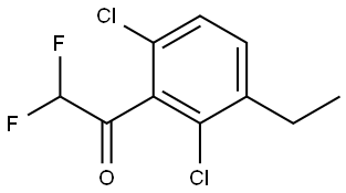 1-(2,6-dichloro-3-ethylphenyl)-2,2-difluoroethanone 结构式