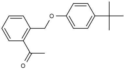 1-(2-((4-(tert-butyl)phenoxy)methyl)phenyl)ethanone 结构式