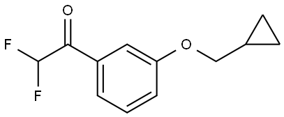 1-(3-(cyclopropylmethoxy)phenyl)-2,2-difluoroethanone 结构式