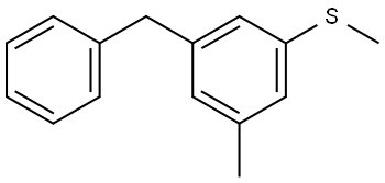 (3-benzyl-5-methylphenyl)(methyl)sulfane 结构式