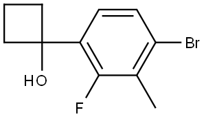 1-(4-bromo-2-fluoro-3-methylphenyl)cyclobutanol 结构式