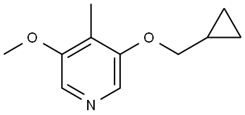 3-(cyclopropylmethoxy)-5-methoxy-4-methylpyridine 结构式